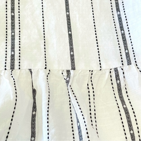 NWT LOFT Beach Halter Neck Flounce Hem Striped Cotton Sun Dress White 16 - Picture 12 of 14